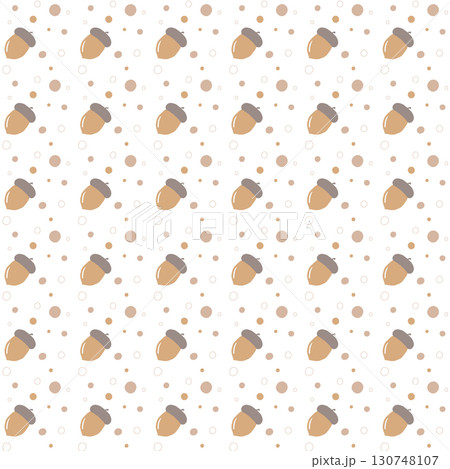 ほわほわどんぐりパターン 130748107