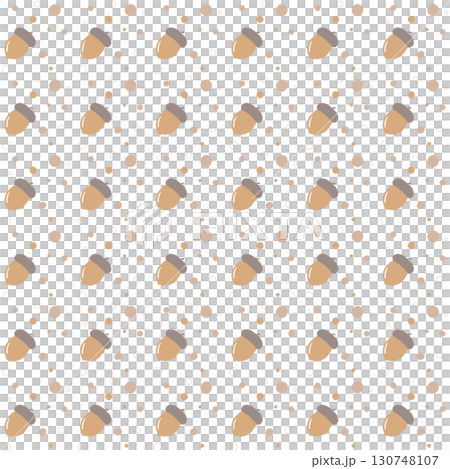 ほわほわどんぐりパターン 130748107