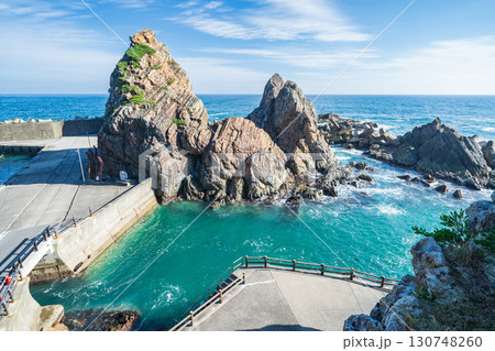 「岩手県」夫婦岩　小袖海岸の風景 130748260