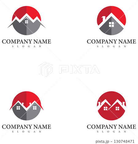 Set of property and construction logo design 130748471