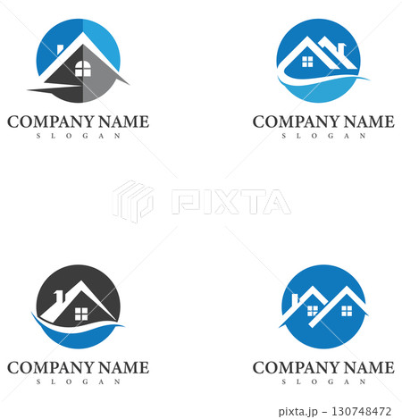 Set of property and construction logo design 130748472