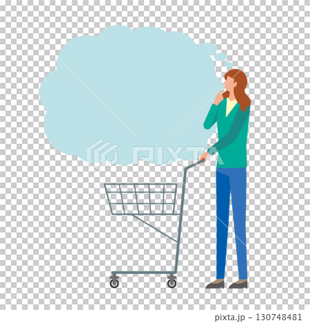 對購物猶豫不決的女性 130748481