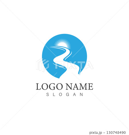 creek logo design icon vector template 130748490