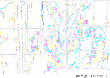 abstract artistic colored lines and shading tracing a caged rabbit abstract artistic colored lines and shading tracing a caged rabbit 130748494