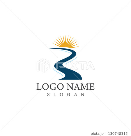 creek logo design icon vector template 130748515