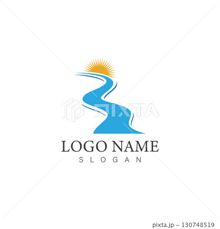 creek logo design icon vector template 130748519