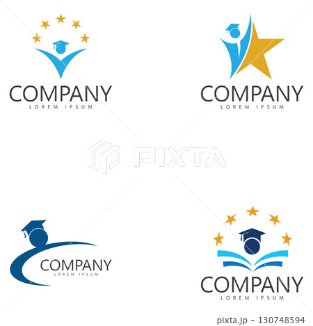 toga college university school education vector logo design template 130748594