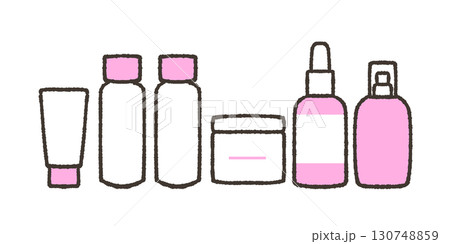 基礎化粧品のイラスト 基礎化粧品のイラスト 130748859