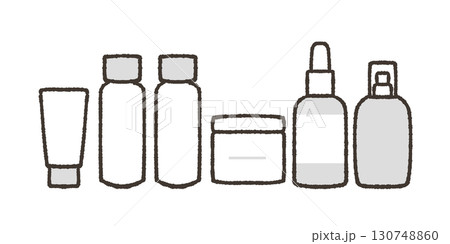 基礎化粧品のイラスト 130748860