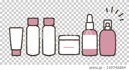 Illustration of basic cosmetics Illustration of basic cosmetics 130748864