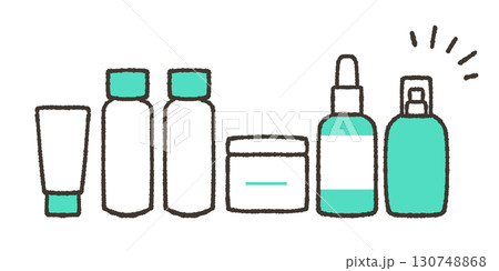 基礎化粧品のイラスト 130748868