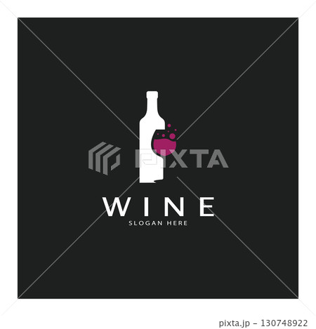 Wine logo design template.vector illustration of icon-vector 130748922