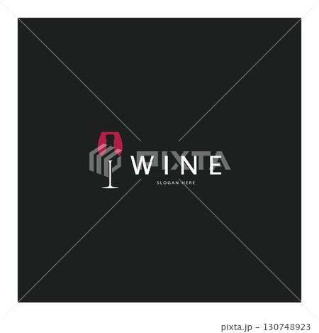Wine logo design template.vector illustration of icon-vector 130748923