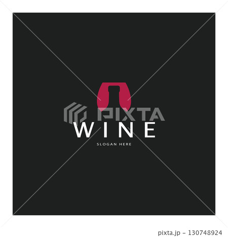 Wine logo design template.vector illustration of icon-vector 130748924