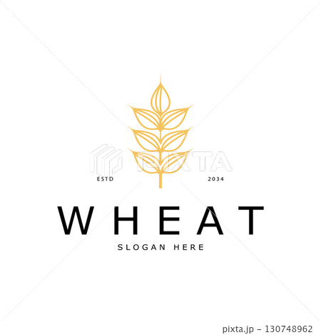 Agriculture Wheat logo template vector icon design 130748962