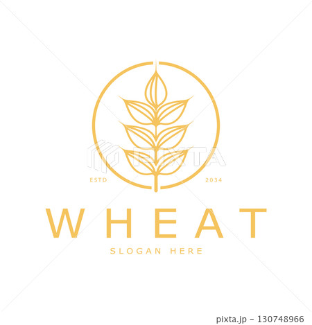 Agriculture Wheat logo template vector icon design 130748966