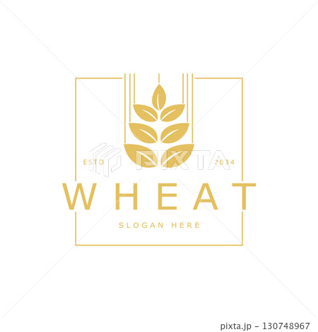 Agriculture Wheat logo template vector icon design 130748967
