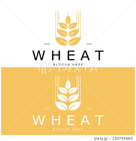 Agriculture Wheat logo template vector icon design 130748969