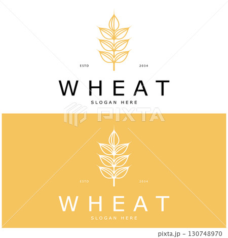 Agriculture Wheat logo template vector icon design 130748970