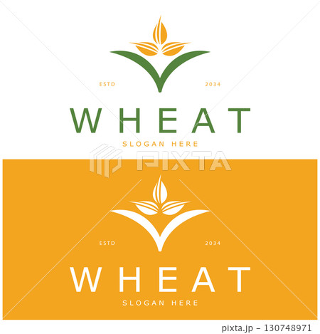 Agriculture Wheat logo template vector icon design 130748971