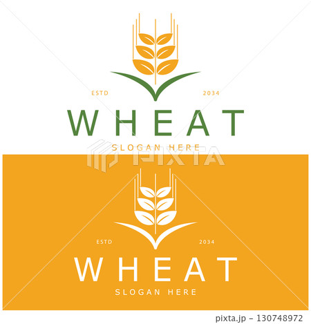 Agriculture Wheat logo template vector icon design 130748972