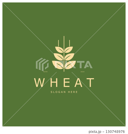 Agriculture Wheat logo template vector icon design 130748976