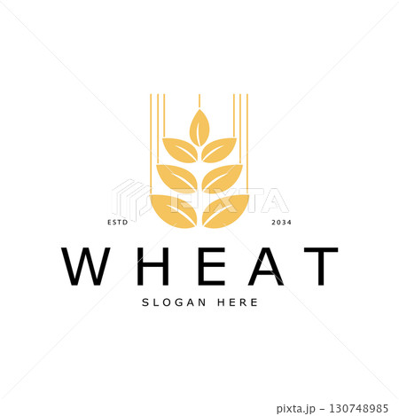 Agriculture Wheat logo template vector icon design 130748985