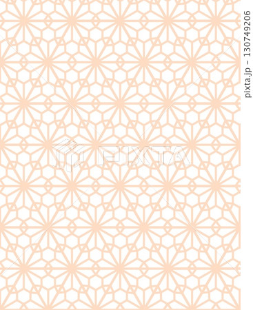 intricate geometric tiled pattern with repetitive star and circle designs in soft peach tones suitable for wallpapers or textiles intricate geometric tiled pattern with repetitive star and circle designs in soft peach tones suitable for wallpapers or textiles 130749206