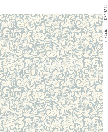 intricate cream-colored floral damask pattern with elegant vintage design intricate cream-colored floral damask pattern with elegant vintage design 130749219