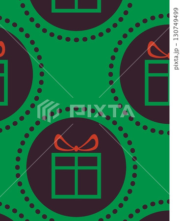 festive pattern with gift boxes and holiday decorations for celebration 130749499