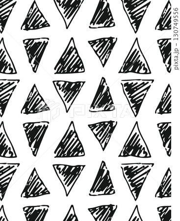 minimal black and white geometric triangle pattern for modern design 130749556