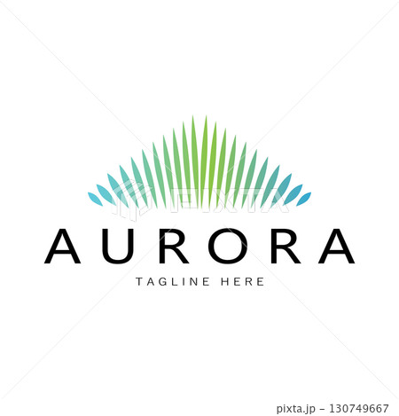 aurora logo design icon illustration vector template 130749667