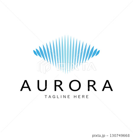 aurora logo design icon illustration vector template 130749668
