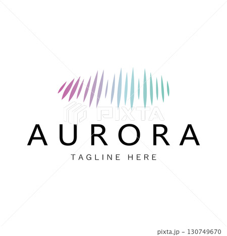 aurora logo design icon illustration vector template 130749670