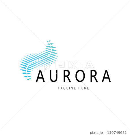 aurora logo design icon illustration vector template 130749681