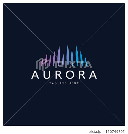 aurora logo design icon illustration vector template 130749705