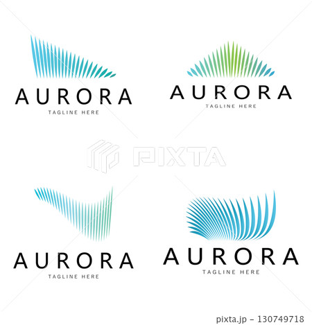 aurora logo design icon illustration vector template 130749718