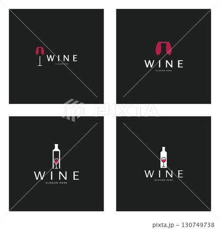 Wine logo design template.vector illustration of icon-vector 130749738