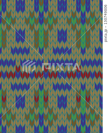 vibrant geometric pattern with colorful chevron motifs and intricate design elements for textile or wallpaper use 130749806