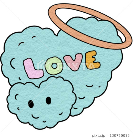 cartoon love cloud 130750053