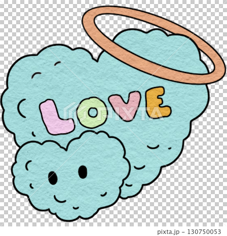 cartoon love cloud 130750053