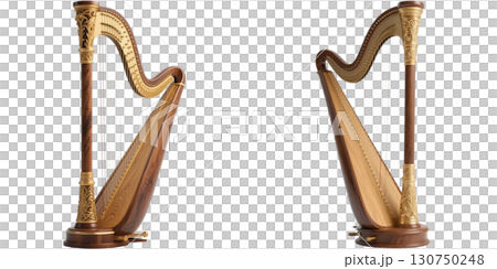 逼真的豎琴 130750248