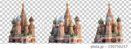 逼真的聖巴西爾大教堂 130750257