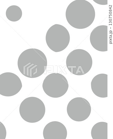gray polka dot pattern with varying circle sizes in a minimalistic design 130750842