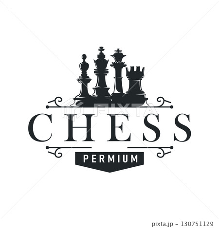 chess logo concept vintage retro game design miniature chess pawn design, silhouette concept symbol icon illustration vector and icon chess logo concept vintage retro game design miniature chess pawn design, silhouette concept symbol icon illustration vector and icon 130751129