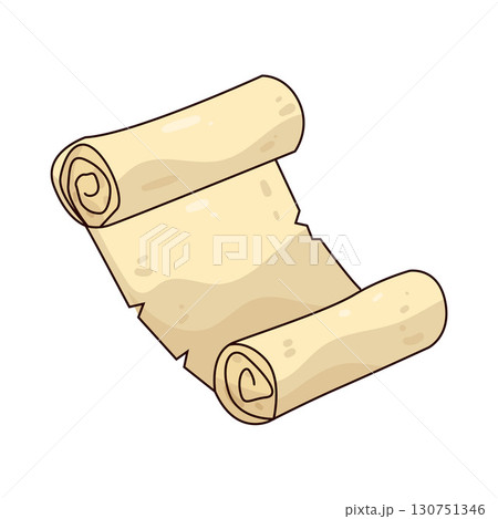 illustration of old scroll illustration of old scroll 130751346