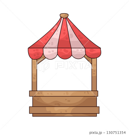 illustration of medieval market stall 130751354
