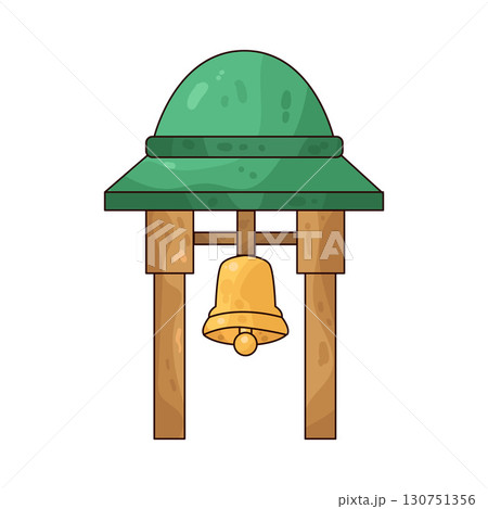 illustration of medieval church bell illustration of medieval church bell 130751356