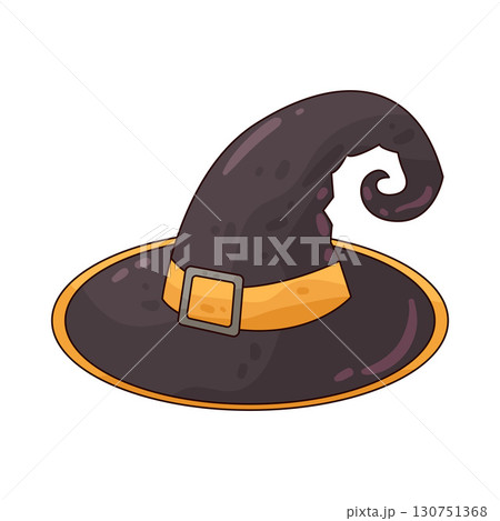 illustration of witch hat 130751368