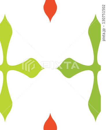 abstract symmetrical green and red shape pattern design for decorative art abstract symmetrical green and red shape pattern design for decorative art 130751502
